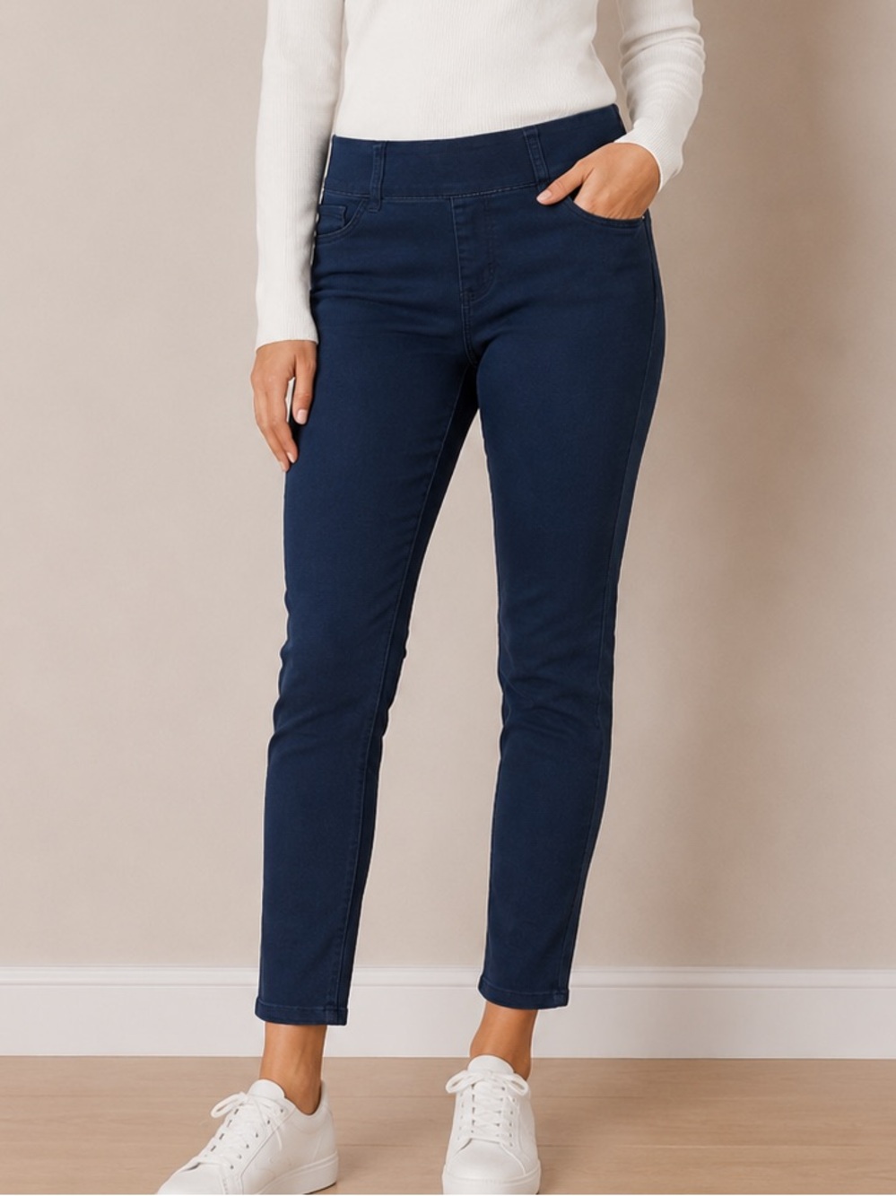 Jeaniologie Mid Rise Skinny Jeggings Jeans Size 4 Blue